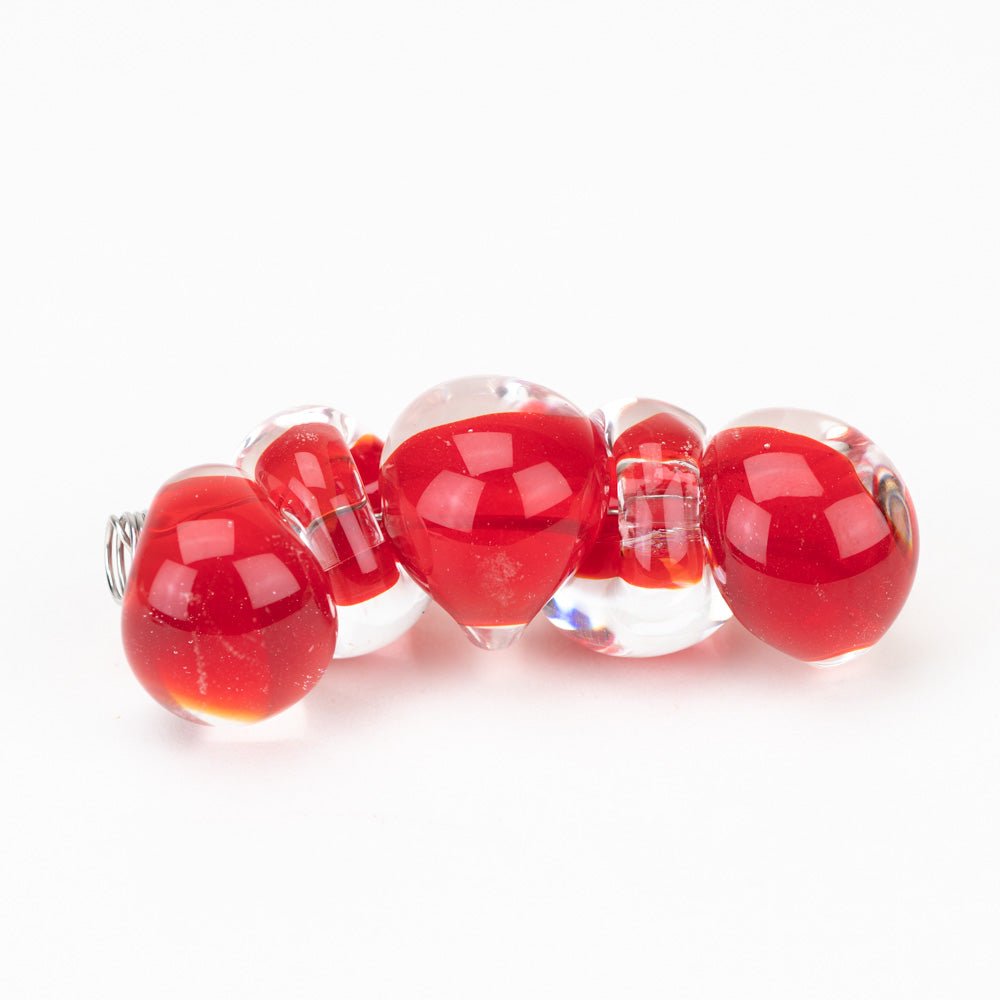 Teardrop - Jumbo - Candy Apple - Handmade Glass Beads - Unicorne Beads