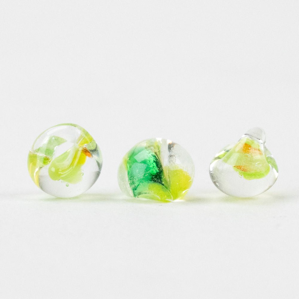 Teardrop - Jumbo - Honeydew - Handmade Glass Beads - Unicorne Beads