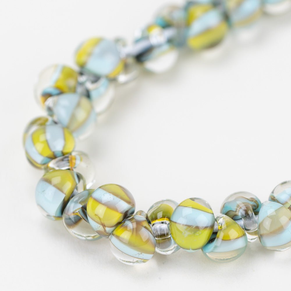 Teardrop - Mini - Blue Bird - Handmade Glass Beads - Unicorne Beads