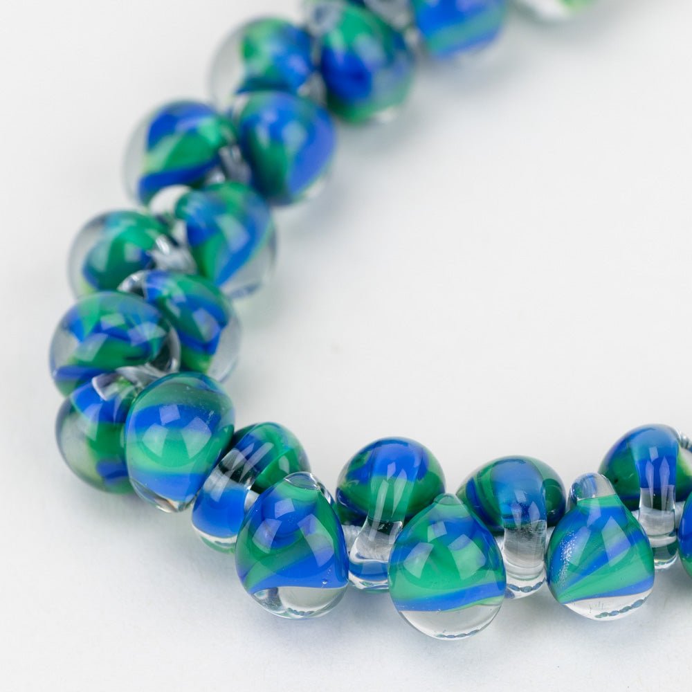 Teardrop - Mini - Earthy - Handmade Glass Beads - Unicorne Beads