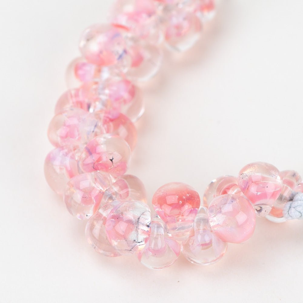 Teardrop - Mini - Garden Rose - Handmade Glass Beads - Unicorne Beads