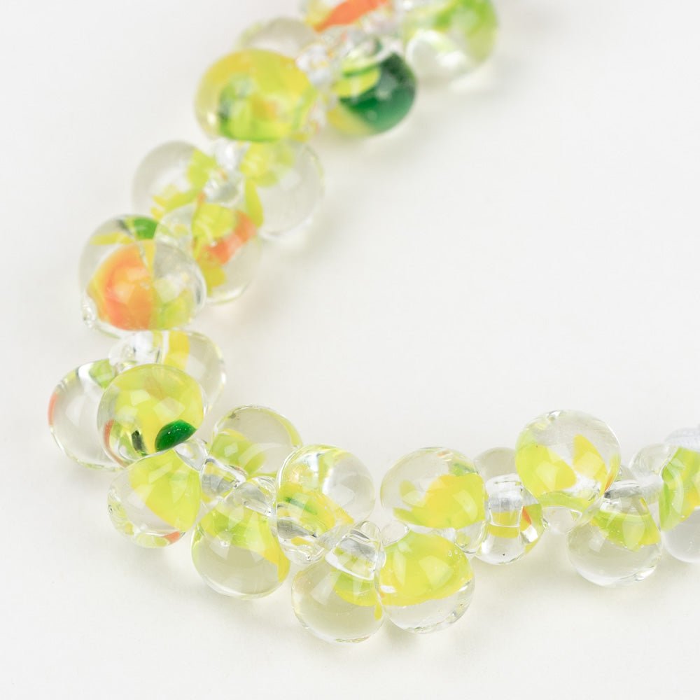 Teardrop - Mini - Honeydew - Handmade Glass Beads - Unicorne Beads