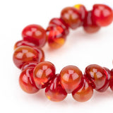 Teardrop - Mini - Red Pepper - Handmade Glass Beads - Unicorne Beads