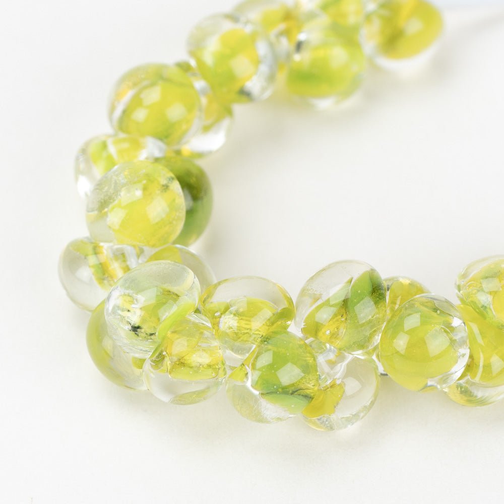 Teardrop - Mini - Starfruit - Handmade Glass Beads - Unicorne Beads