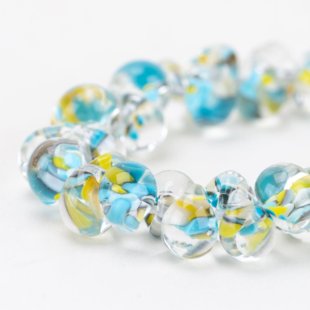 Teardrop - Mini - Summer Breeze - Handmade Glass Beads - Unicorne Beads