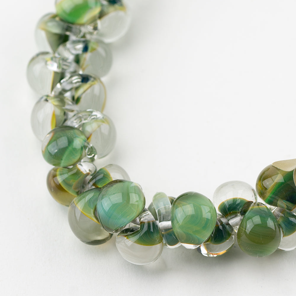 Teardrop Beads - Reptile Green