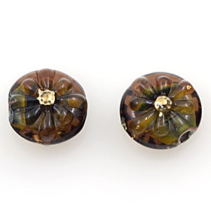 Florin Beads - Vintage - 22K Gold Center - Desert Nights