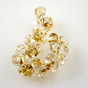 Teardrop Beads - Glitter - Gold Rush