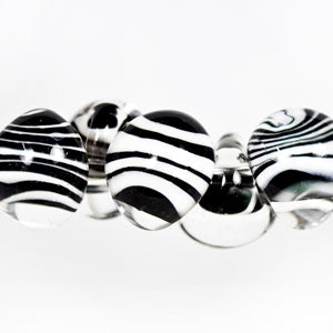 Teardrop Beads - Jumbo - Zebra