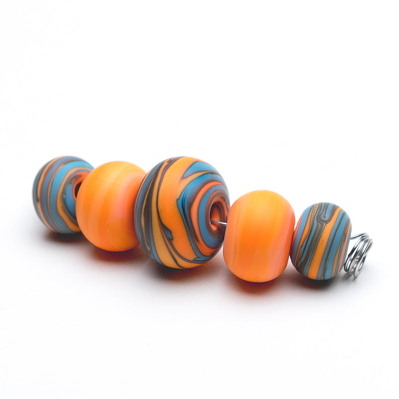 Marble Beads - Creamsicle