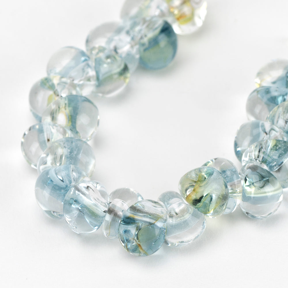 Teardrop Beads - Blue Watercolor