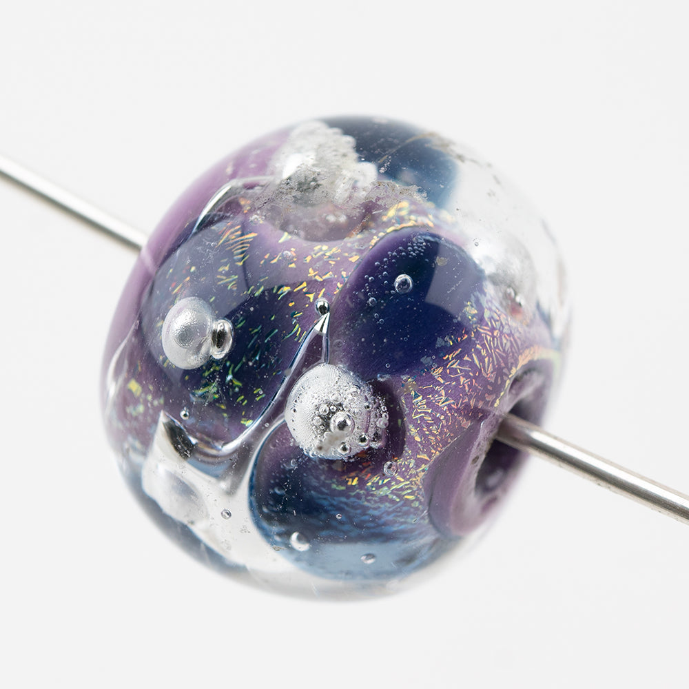 Donut Bead - Silver Series - Small - Mystic Lavender