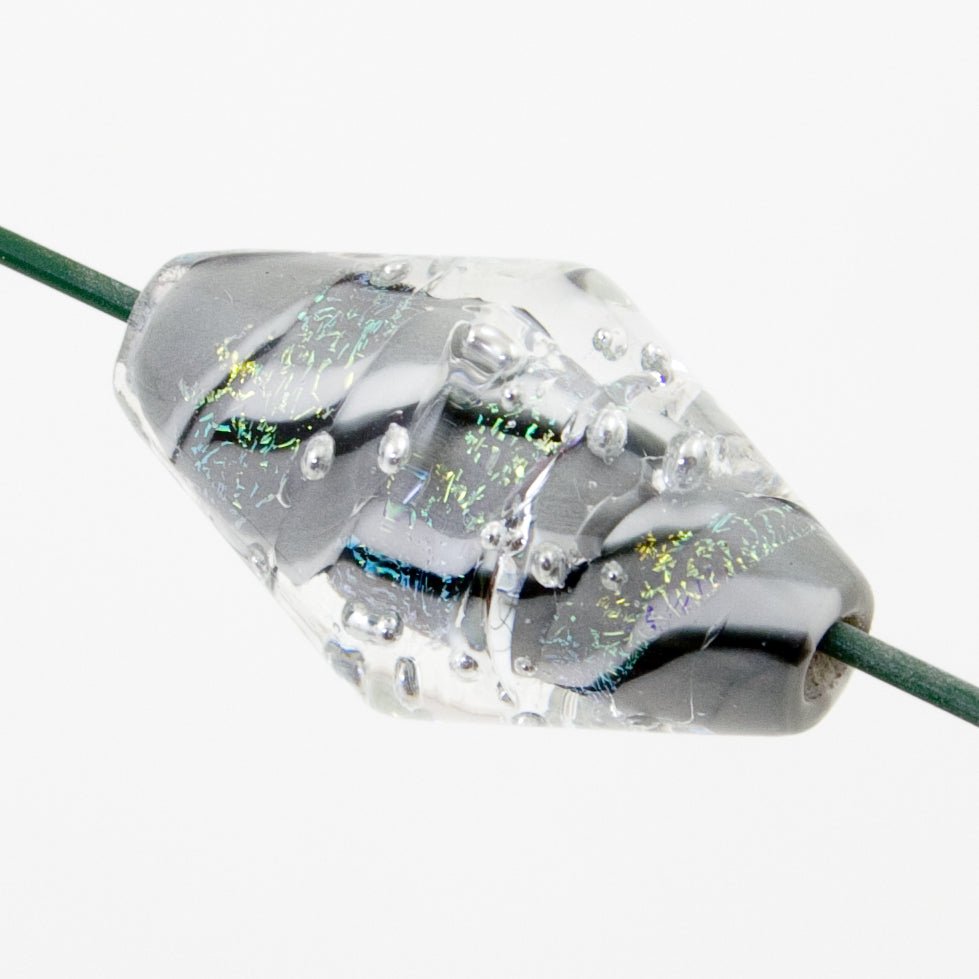 Bicone - Silver Series - Palladium - Handmade Glass Beads - Unicorne Beads