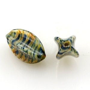 Cactus Beads - Adriatic - Handmade Glass Beads - Unicorne Beads