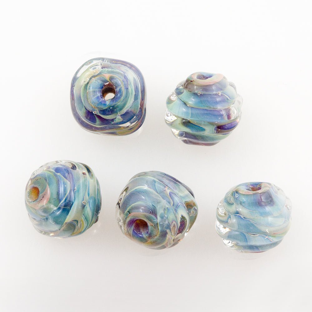 Coconut Beads - Serenity - Handmade Glass Beads - Unicorne Beads