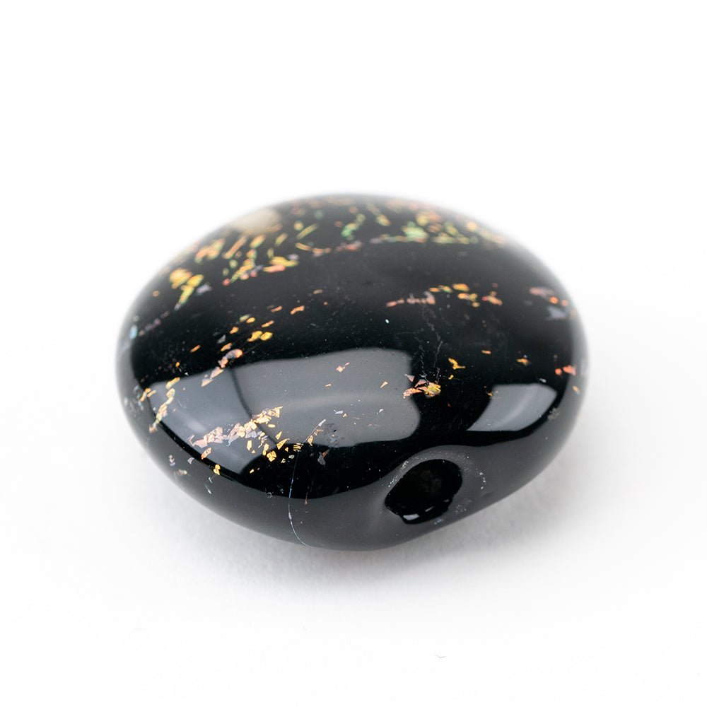 Coin Beads - Exotic - Large - Costa Rica - Handmade Glass Beads - Unicorne Beads