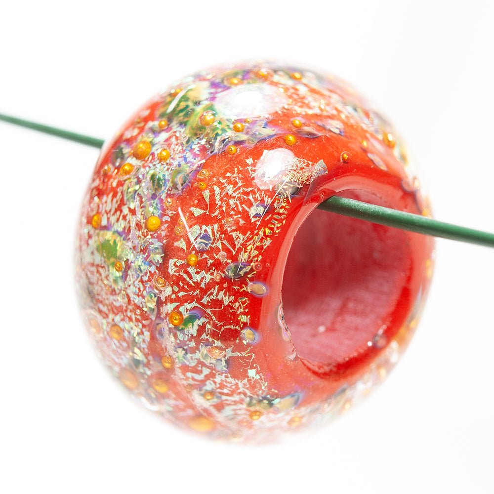 Donut Bead - Copper Series - Large - Love Spell - Handmade Glass Beads - Unicorne Beads