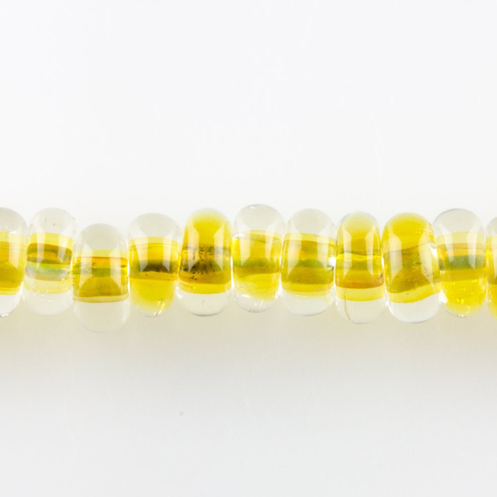 Donut Beads - Original Series - Honey Crystal - Handmade Glass Beads - Unicorne Beads