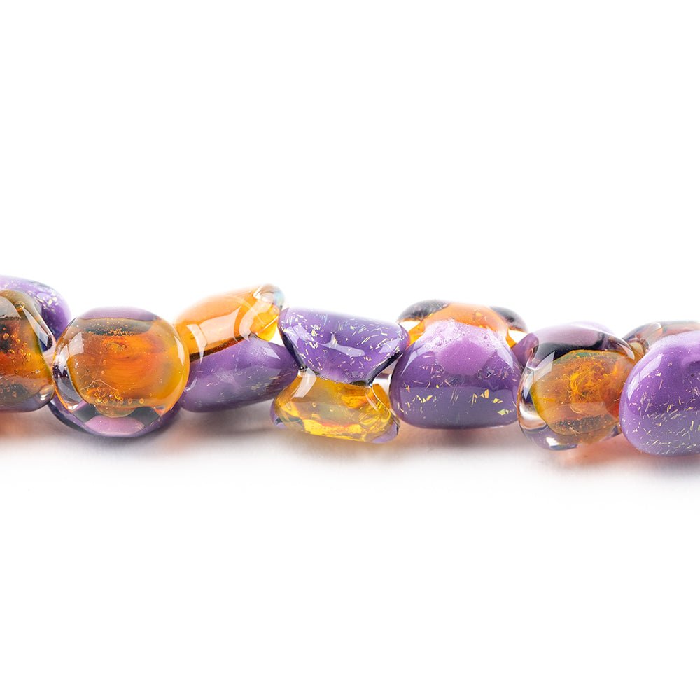 Duplex Beads - Amethyst - Handmade Glass Beads - Unicorne Beads