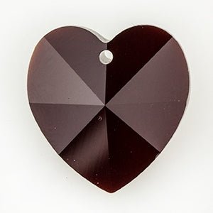 Heart - 18 x 17.5 mm - Garnet (1 pc) - Handmade Glass Beads - Unicorne Beads
