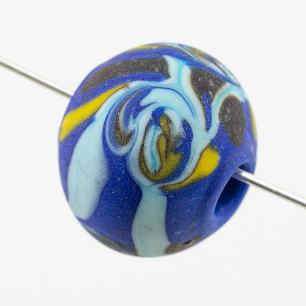 Hollow Marble - SM - Matte - Aruba Blue - Premium Glass Beads - Unicorne Beads