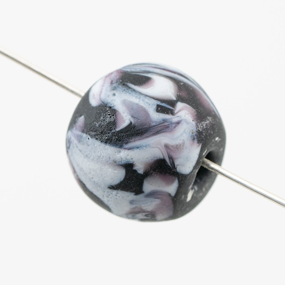 Hollow Marble - SM - Matte - Dark Paradise - Premium Glass Beads - Unicorne Beads