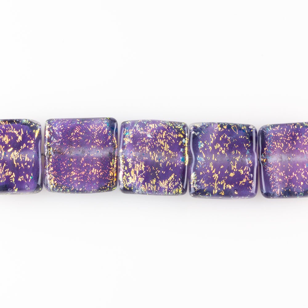 Mini Tile Beads - Twilight - Handmade Glass Beads - Unicorne Beads