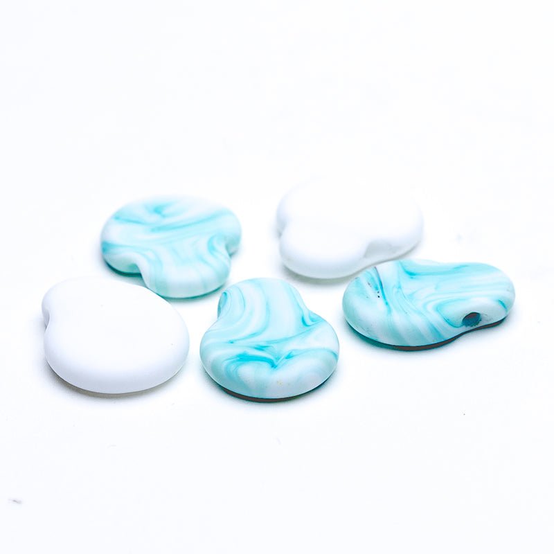 Paddle Bead - Aqua Dreams - Handmade Glass Beads - Unicorne Beads