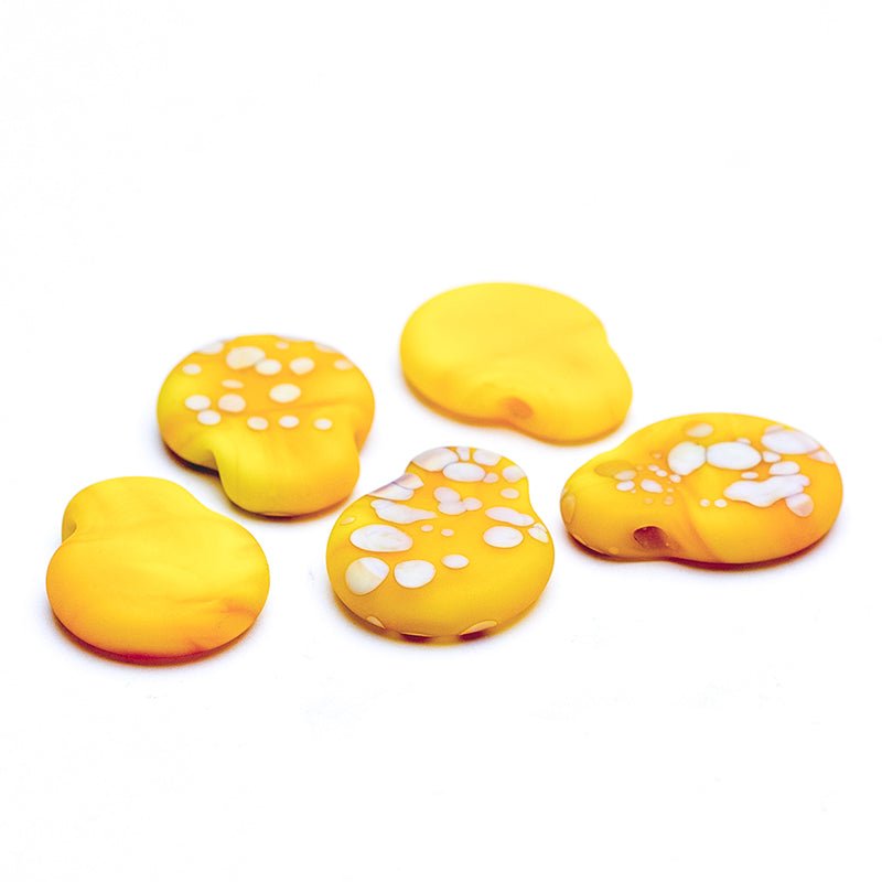 Paddle Bead - Sunshine - Handmade Glass Beads - Unicorne Beads