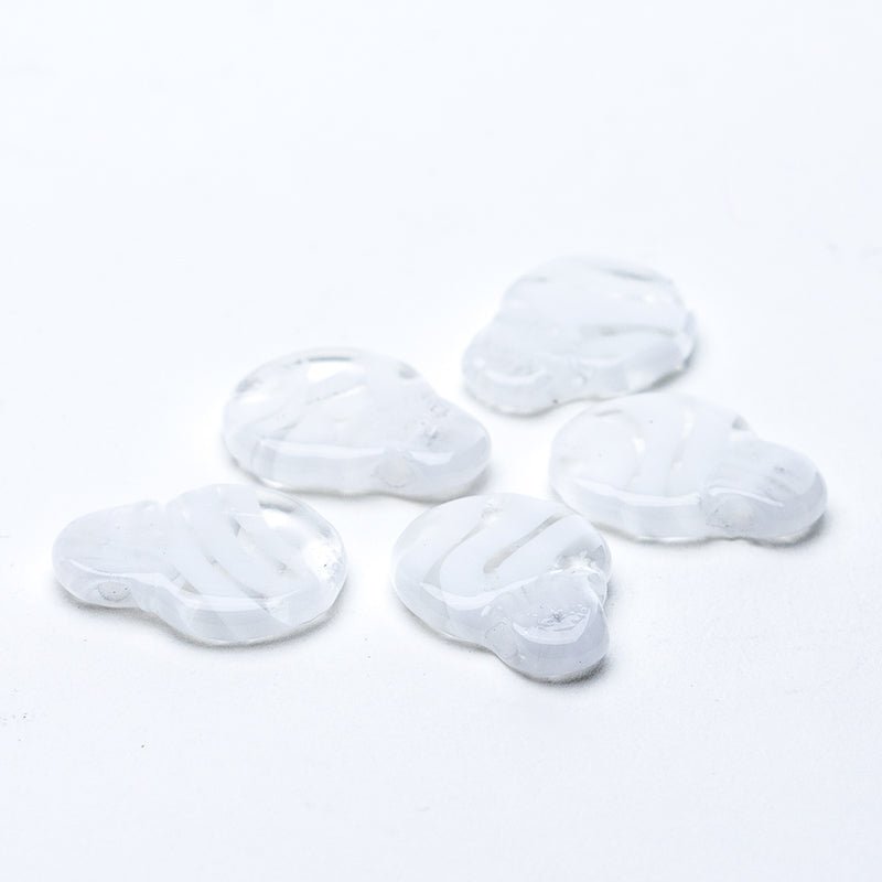 Paddle Bead - White Chocolate - Handmade Glass Beads - Unicorne Beads