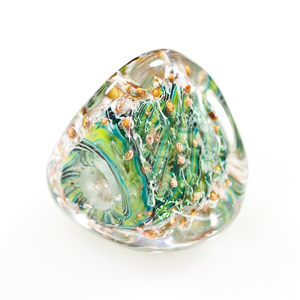 Prism Bead - Copper Series - Dragon's Tail - Handmade Glass Beads - Unicorne Beads