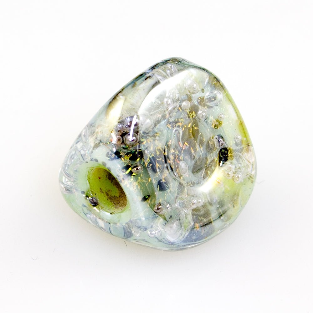 Prism Bead - Silver Series - Spring Morning - Handmade Glass Beads - Unicorne Beads