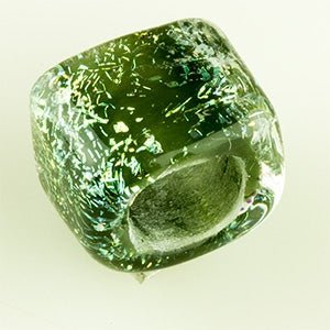 Slider - Small - Iridescent Green (1 bead) - Handmade Glass Beads - Unicorne Beads