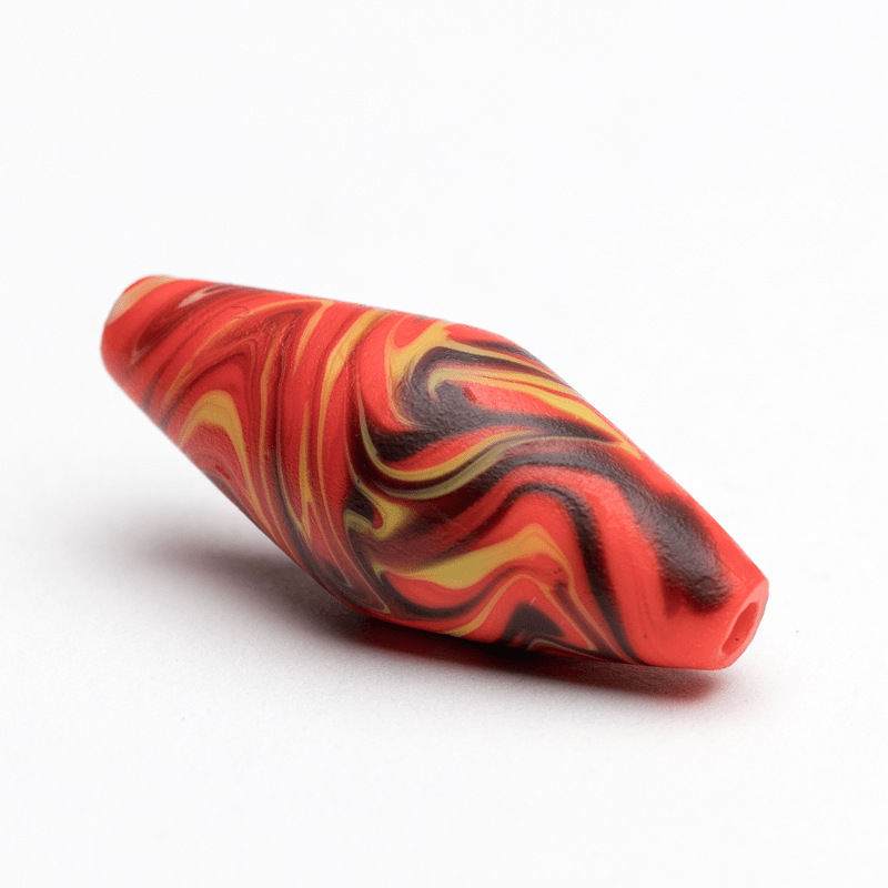 Slim Bicone - SM - Inferno - Handmade Glass Beads - Unicorne Beads