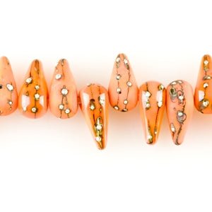 Spike Beads - Small - Tangerine Tango - Handmade Glass Beads - Unicorne Beads