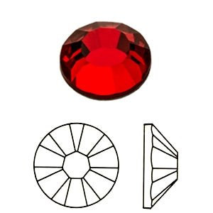 Swarovski - Lt. Siam - 2058 SS16 XILION Rose Foiled Flatback (90 pcs) - Handmade Glass Beads - Unicorne Beads