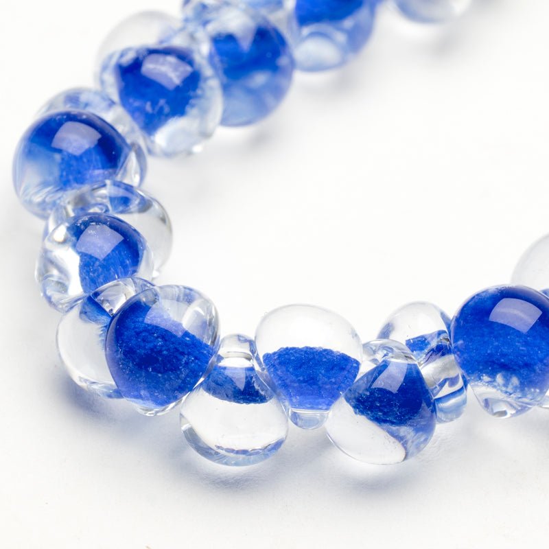 Teardrop Beads - Cobalt - Handmade Glass Beads - Unicorne Beads
