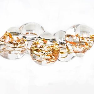 Teardrop Beads - Jumbo - Gold Rush - Handmade Glass Beads - Unicorne Beads