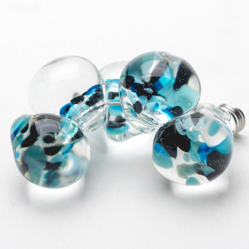 Teardrop Beads - Jumbo - Marine - Handmade Glass Beads - Unicorne Beads