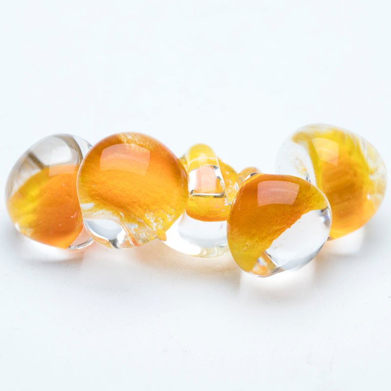 Teardrop Beads - Jumbo - Sunkist - Handmade Glass Beads - Unicorne Beads