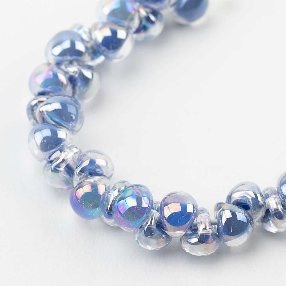 Teardrop Beads - Luster - Laurel - Handmade Glass Beads - Unicorne Beads