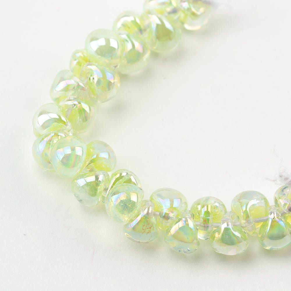 Teardrop Beads - Luster - Stardust - Handmade Glass Beads - Unicorne Beads