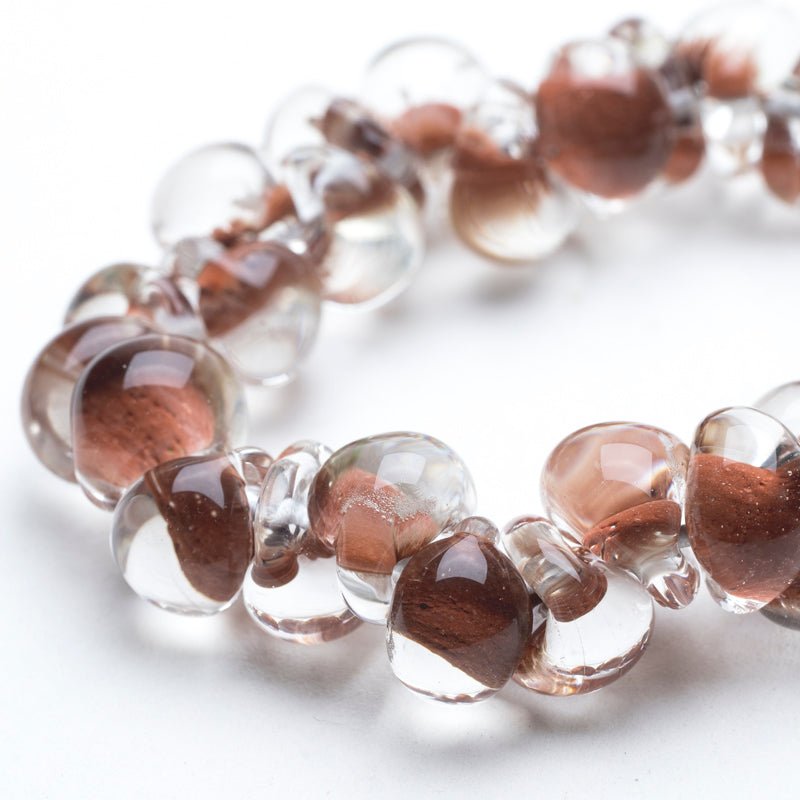 Teardrop Beads - Mini - Rustic - Handmade Glass Beads - Unicorne Beads