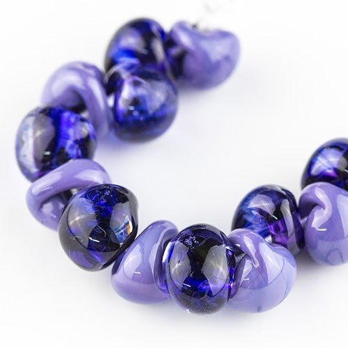 Teardrop Beads - Mix - Amethyst Dream - Handmade Glass Beads - Unicorne Beads