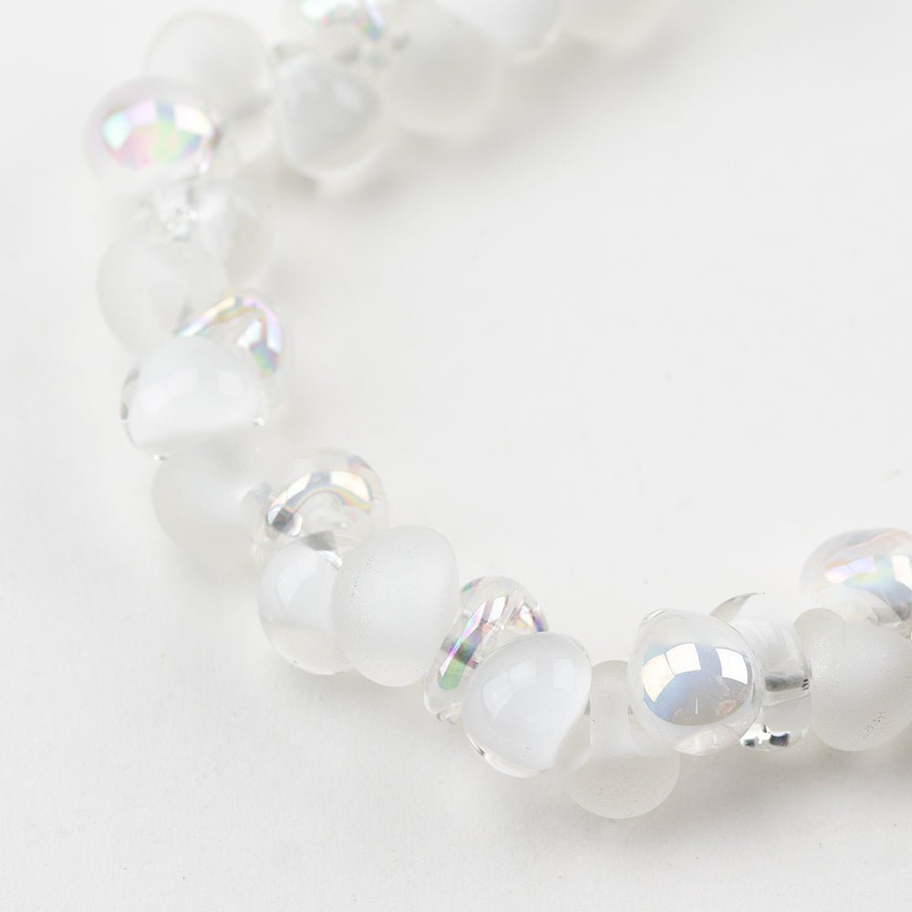 Teardrop Beads - Mix - Marshmallow - Handmade Glass Beads - Unicorne Beads