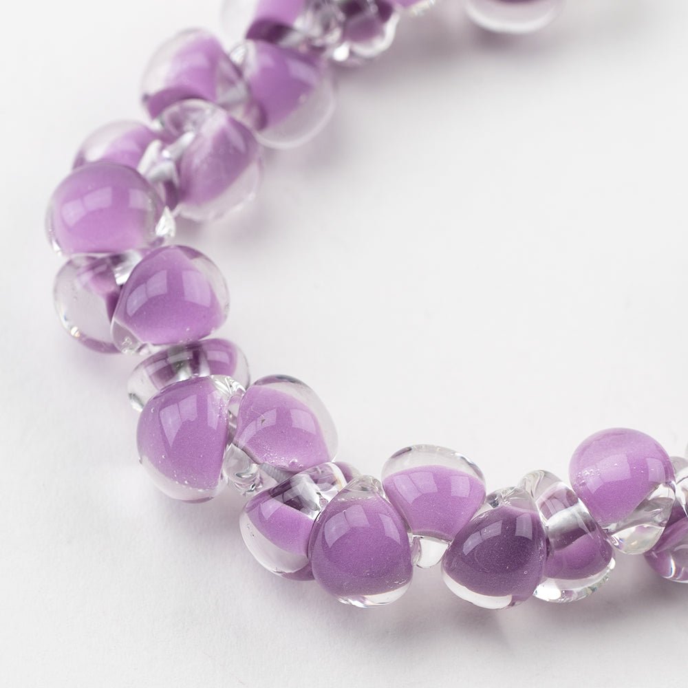 Teardrop Beads - Pastel Purple - Handmade Glass Beads - Unicorne Beads