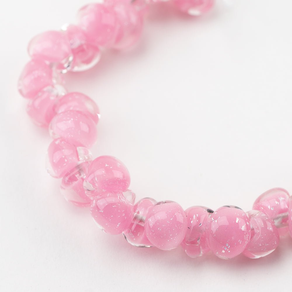 Teardrop Beads - Petal Pink - Handmade Glass Beads - Unicorne Beads