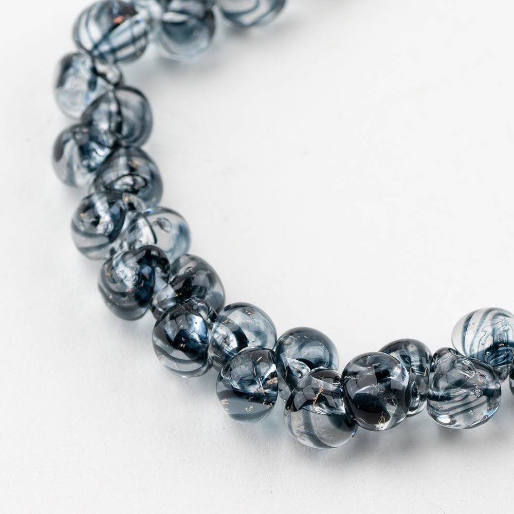 Teardrop - Mini - Black Smoke - Premium Glass Beads - Unicorne Beads