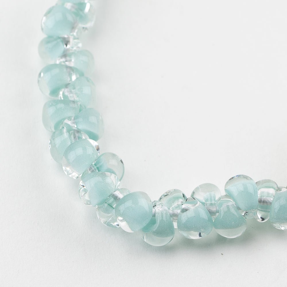 Teardrop - Mini - Carolina Blue - Handmade Glass Beads - Unicorne Beads