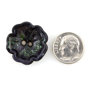 Water Lily Button - Smokey Sonia - Premium Glass Beads - Unicorne Beads